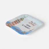 Ahoy Nautic Kinder Aquarell Geburtstag Pappteller (Gewinkelt)