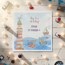 Ahoy Nautic Kinder Aquarell Geburtstag