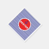 Ahoy! Nautical Anchor Sailor Party Napkins Serviette (Ecke)