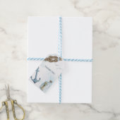 Ahoy! Nautical Baby Shower Vielen Dank für Ihre Ge Geschenkanhänger (Mit Garn)