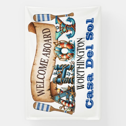 AHOY Nautical Banner (Vertikal)