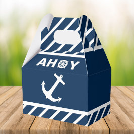 Ahoy Nautical Birthday Party Geschenkschachtel