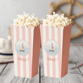 Ahoy Nautical Birthday | Red Strip & Sailboat Geschenkschachtel