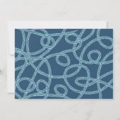 Ahoy Nautical Blue Boy Foto 1. Geburtstag Einladung (Rückseite)