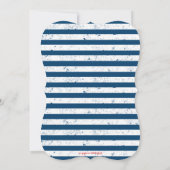 Ahoy Nautical Blue & Red Baby Dusche Einladung (Rückseite)