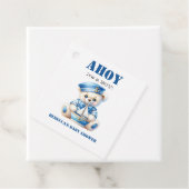 Ahoy Nautical Blue Sailor Bear Boy Baby Dusche Geschenkanhänger (Beispiel)