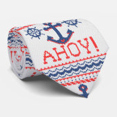 AHOY Nautical Strick Weihnachtsjumper Style Krawatte (Gerollt)