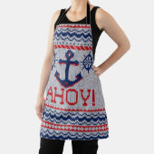 Ahoy Nautical Ugly Christmas Sweater Style Schürze (InSitu)