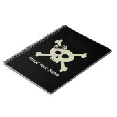 Ahoy Niedlich Skull Crossbones Girl Pirate Noteboo Notizblock (Linke Seite)