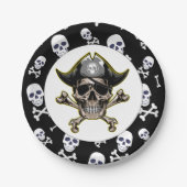 Ahoy, Party Planners Pirate Pappteller (Vorderseite)