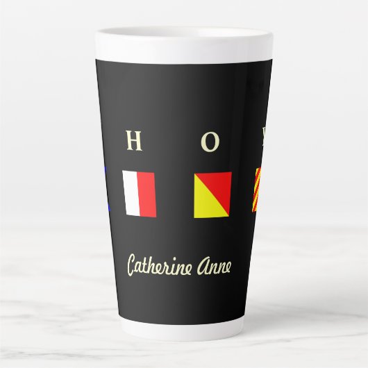AHOY Personalisiert Milchtasse (Vorderseite)