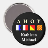 Ahoy Personalisiert Stateroom Door Marker Magnet (Vorderseite/Rückseite)