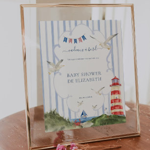 Ahoy Petit Marin Geschenktafel Baby Shower Poster