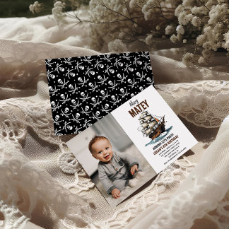 Ahoy! Piratenschiff 8. Geburtstag Einladung