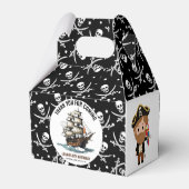 Ahoy! Piratenschiff 8. Geburtstag Geschenkschachtel (Rückseite)