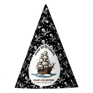 Ahoy! Piratenschiff 8. Geburtstag Partyhütchen