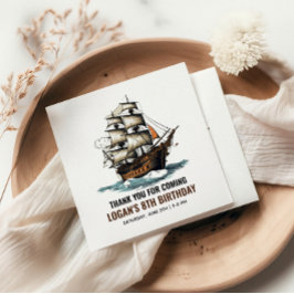 Ahoy! Piratenschiff 8. Geburtstag Serviette