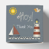 Ahoy Sail Boat & Lighthouse Vielen Dank Geschenkschachtel (Oben)