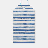 Ahoy Sailor Navy Blue Baby Dusche Geschenkanhänger (Rückseite)