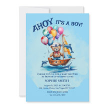 Ahoy sein a Boy Nautical Theme Kinderdusche
