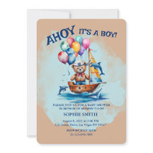 Ahoy sein a Boy Nautical Theme Kinderdusche