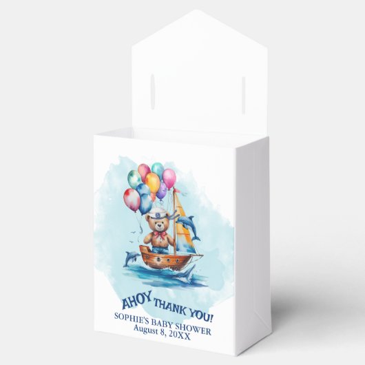 Ahoy sein a Boy Nautical Theme Kinderdusche Geschenkschachtel (Geöffnet)