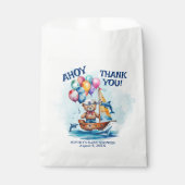 Ahoy sein a Boy Nautical Theme Kinderdusche Geschenktütchen (Vorderseite)