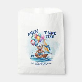 Ahoy sein a Boy Nautical Theme Kinderdusche Geschenktütchen