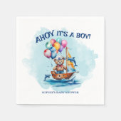 Ahoy sein a Boy Nautical Theme Kinderdusche Serviette (Vorderseite)
