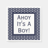 Ahoy sein a Boy Polka Dot Serviette (Vorderseite)