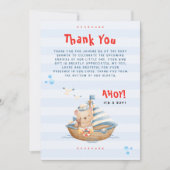 Ahoy sein Baby Dusche Danke Karte (Vorderseite)
