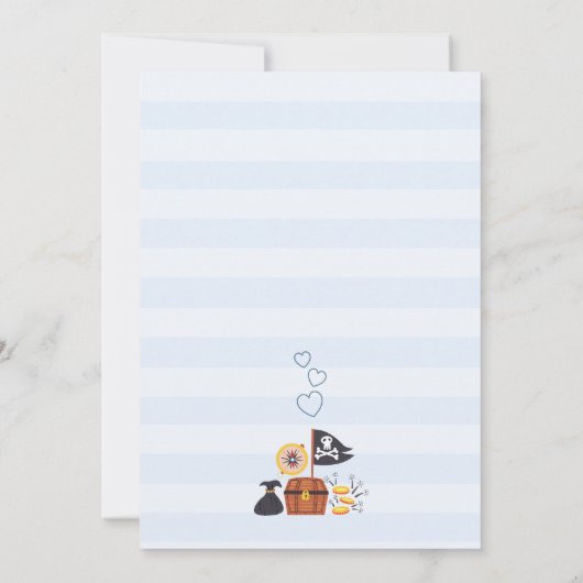 Ahoy sein Baby Dusche Danke Karte (Rückseite)