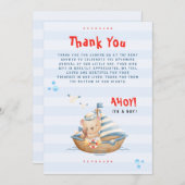 Ahoy sein Baby Dusche Danke Karte (Vorne/Hinten)
