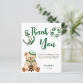 Ahoy sein ein Junge Teddy Bär Babydusche danke (Stehend Vorderseite)