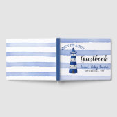 Ahoy Sein Junge Leuchtturm | Kinderdusche Gästebuch (Voll)