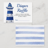 Ahoy Sein Junge Leuchtturm | Nautical Diaper Raffl Begleitkarte (Vorne/Hinten)