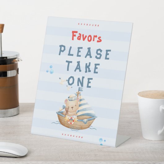 Ahoy seine a Boy Baby Dusche Favoriten Sockelschild (In SItu)