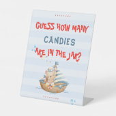 Ahoy seine Baby-Dusche schätzt, wie viele Candies Sockelschild (Vorderseite)