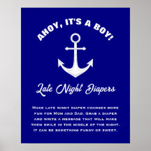 Ahoy seine Coole Baby-Dusche Spät-Night-Windeln
