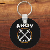 Ahoy Ship Captain Seafarer Nautical Sailor Boating Schlüsselanhänger (Vorderseite)