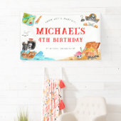 Ahoy Shipmates Treasure Hunt Ship Pirate Geburtsta Banner (Insitu)