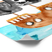 Ahoy Shipmates Treasure Hunt Ship Pirate Geburtsta Poster (Ecke)