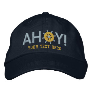 Ahoy Ships Wheels Captains Personalisiert Bestickte Baseballkappe