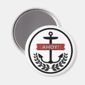 Ahoy - Standard, 2¼ Zoll runder Magnet (Vorderseite/Rückseite)