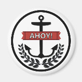Ahoy - Standard, 2¼ Zoll runder Magnet (Vorne)