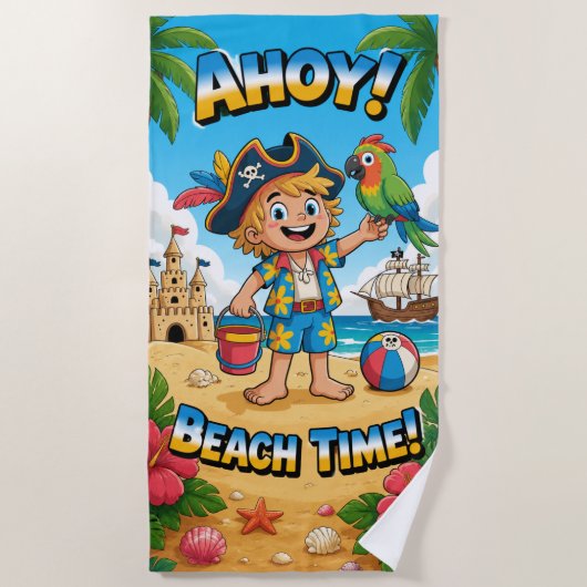 Ahoy! Strandzeit-Strandtuch Strandtuch (Vorderseite)