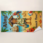 Ahoy! Strandzeit-Strandtuch Strandtuch (Vorderseite)