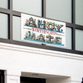 AHOY THEMA Matching-GENEHMIGUNG AN BORD Banner (Äußeres Gebäude)