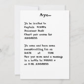 Ahoy There Matey Invite Einladung (Rückseite)