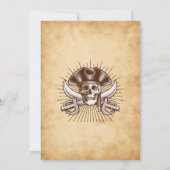 Ahoy There Pirate Birthday Einladung (Rückseite)